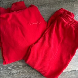 Comfrt Vibrant Red Joggers/Hoodie Set